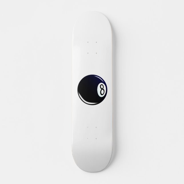 Isolated Eight Ball Skateboard (Front)