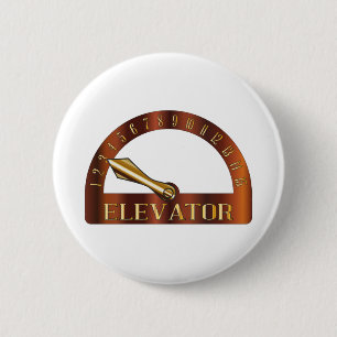 Isolated Elevator Floor Indicator 6 Cm Round Badge