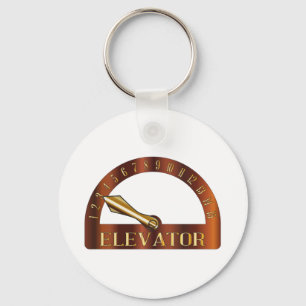 Isolated Elevator Floor Indicator Key Ring