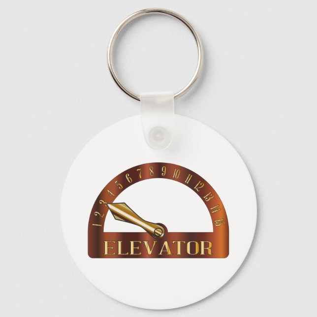 Isolated Elevator Floor Indicator Key Ring (Front)