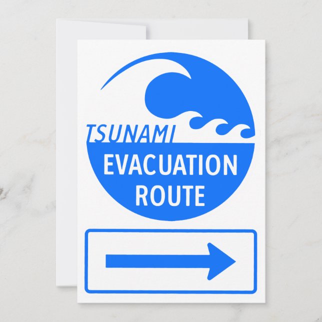Isolated evacuation Route Highway sign Invitation (Front)
