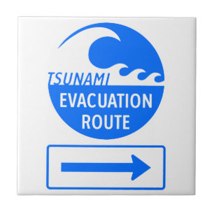 Isolated evacuation Route Highway sign Tile