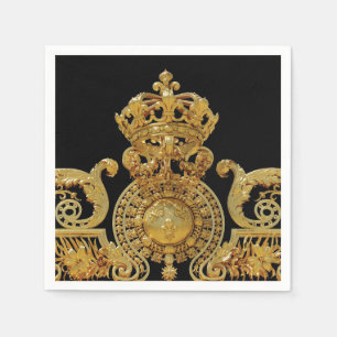 Isolated Golden gate of Versailles castle - France Napkin