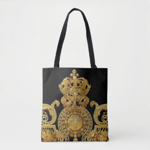 Isolated Golden gate of Versailles castle - France Tote Bag