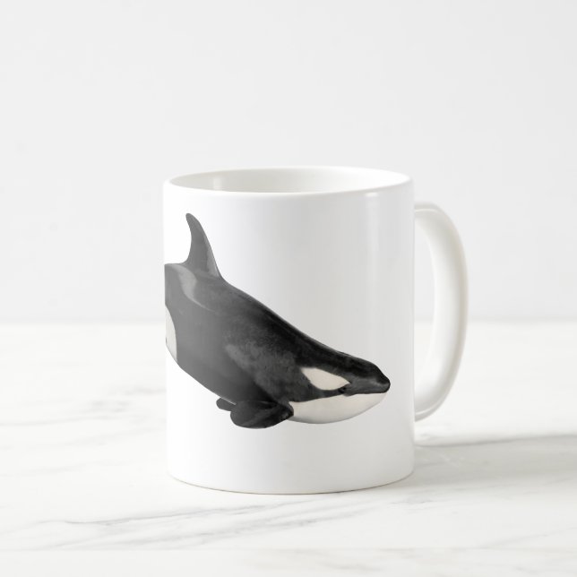 Isolated killer whale coffee mug (Front Right)