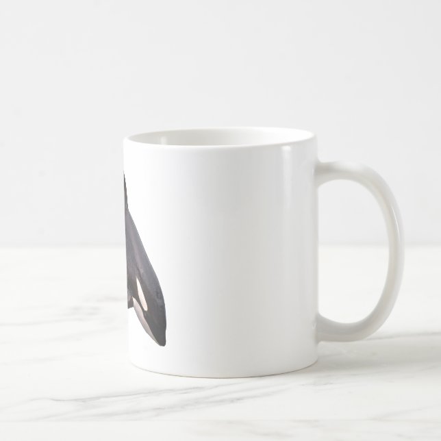 Isolated killer whale jumping coffee mug (Right)