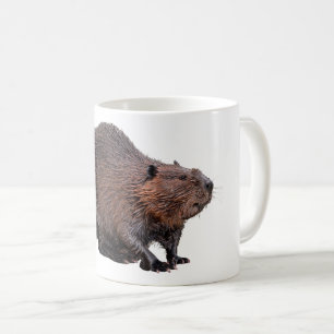Isolated North American Beaver Coffee Mug