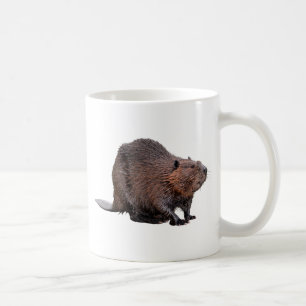 Isolated North American Beaver Coffee Mug