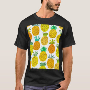 Isolated Pineapple: Vintage Seamless Pattern. T-Shirt