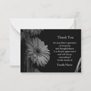 Isolated Sunflower Thank You Card