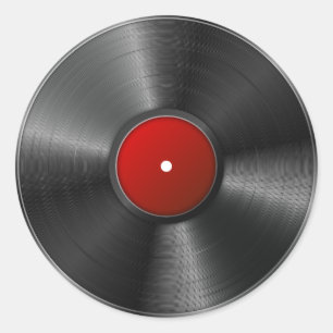 Isolated Vinyl record Classic Round Sticker