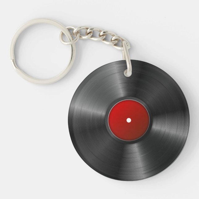 Isolated Vinyl record Key Ring (Front)