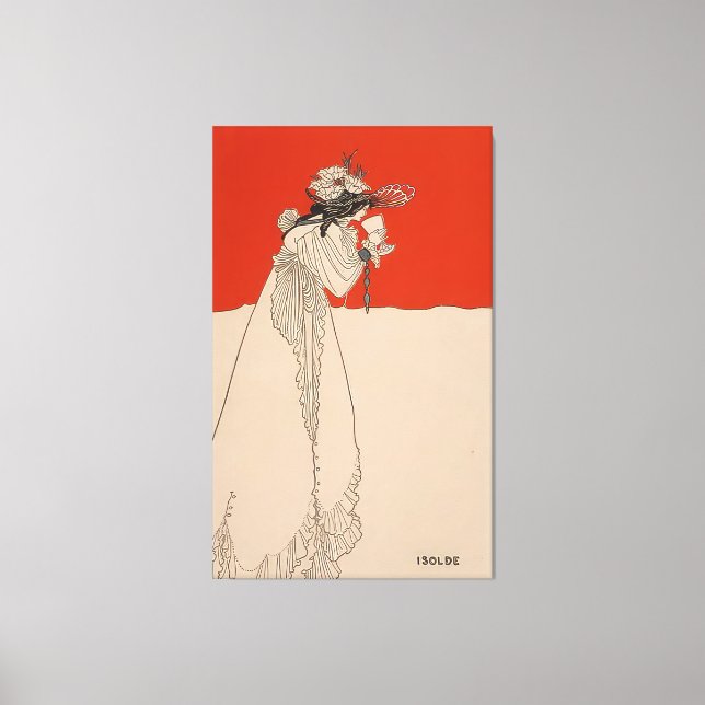 Isolde by Aubrey Beardsley Canvas Print (Front)