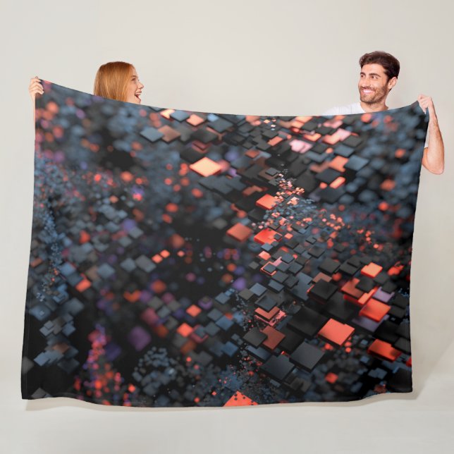 Isometer (Black) Fleece Blanket (In Situ)