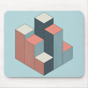 Isometric City Blocks Vector Mousepad