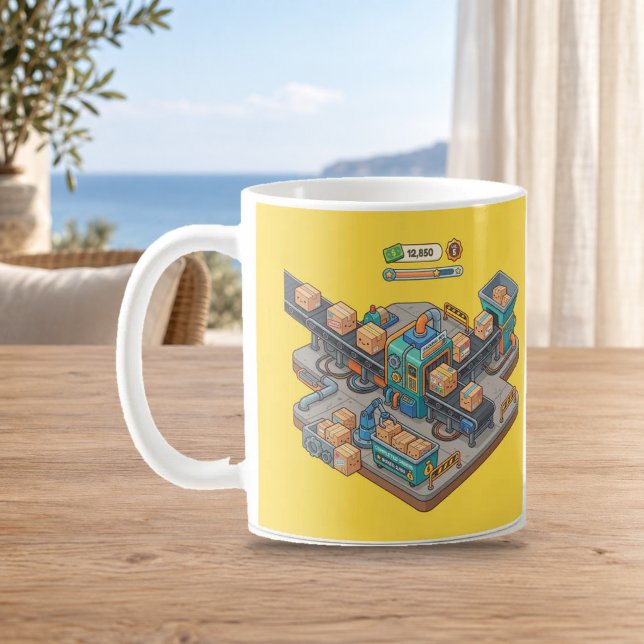 Isometric Packing Factory Tycoon Game Mug (Creator Uploaded)