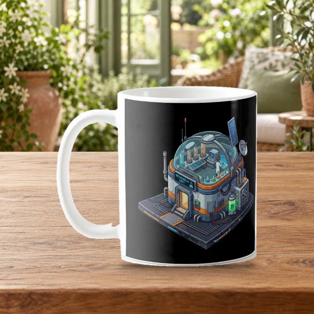 Isometric Sci-Fi Research Lab Dome Mug (Creator Uploaded)