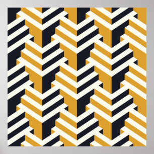 Isometric Seamless Patternart,deco,pattern,seamles Poster