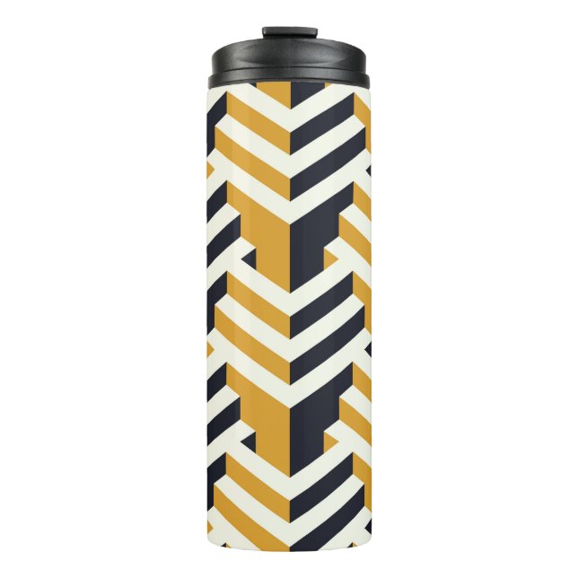 Isometric Seamless Patternart,deco,pattern,seamles Thermal Tumbler (Front)