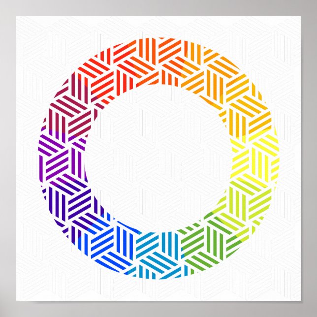 Isometric Weave Color Wheel Poster (Front)