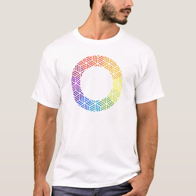 Isometric Weave Geometric Colour Wheel T-Shirt (Front)