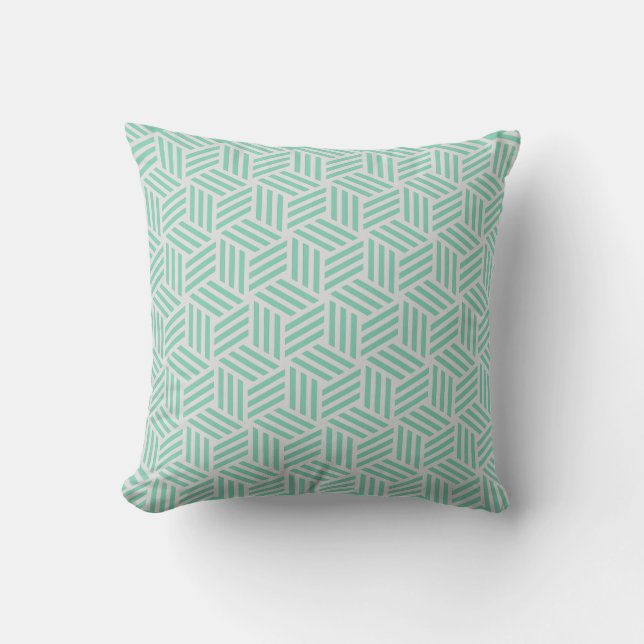 Isometric Weave Repeating Pattern Cushion (Front)