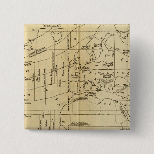 Isothermal chart 15 cm square badge (Front)