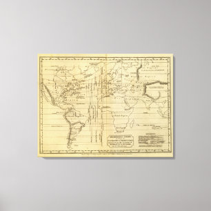 Isothermal chart canvas print
