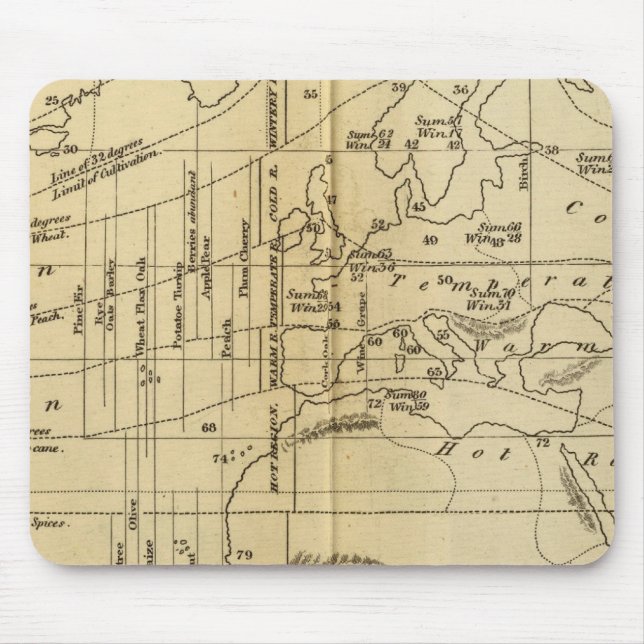 Isothermal chart mouse mat (Front)