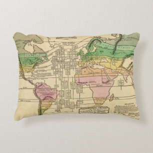 Isothermal chart, productions decorative cushion