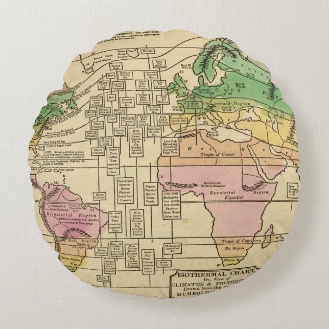 Isothermal chart, productions round cushion (Front)
