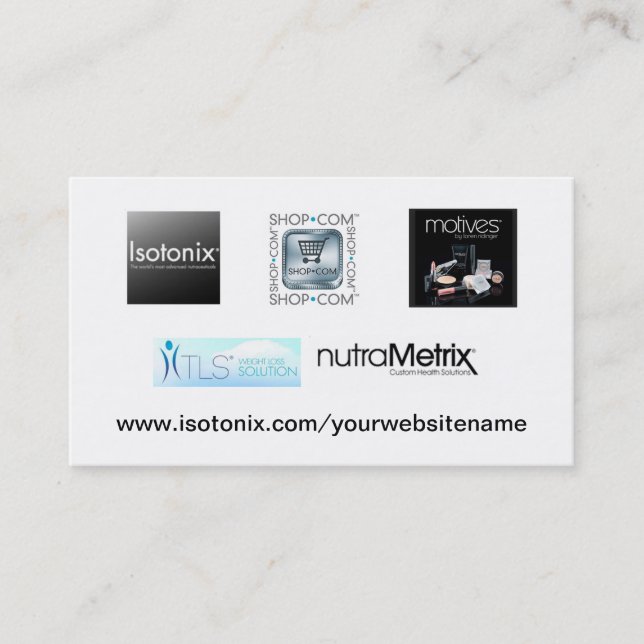 Isotonix distributor business card (Front)