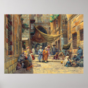 " Israel: 19. Jh. Jerusalem - König David Straße  Poster