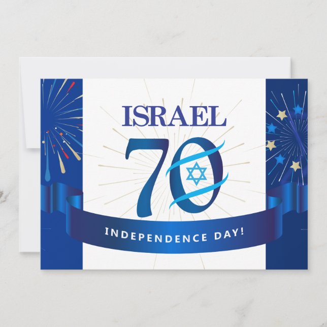 ISRAEL 70 Anniversary 2018 Independence Day Fest Card (Front)