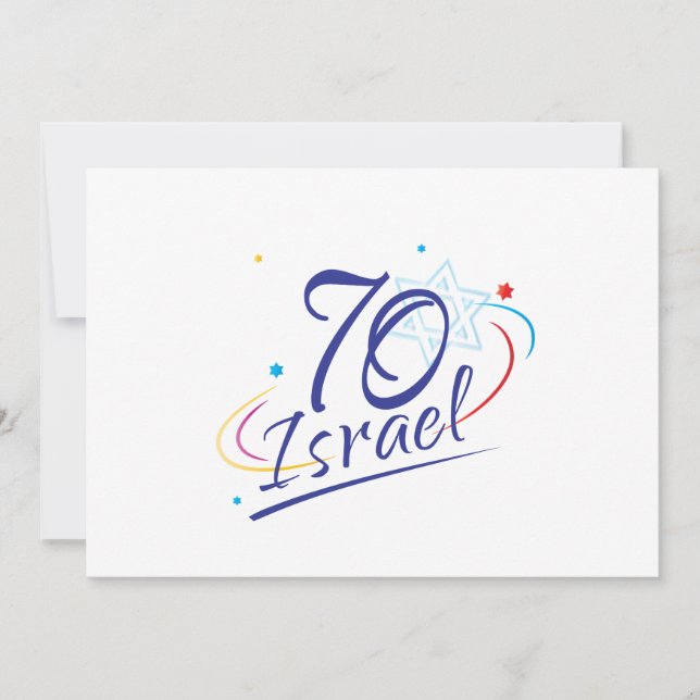 ISRAEL 70 Anniversary 2018 Independence Day Fest Card (Front)