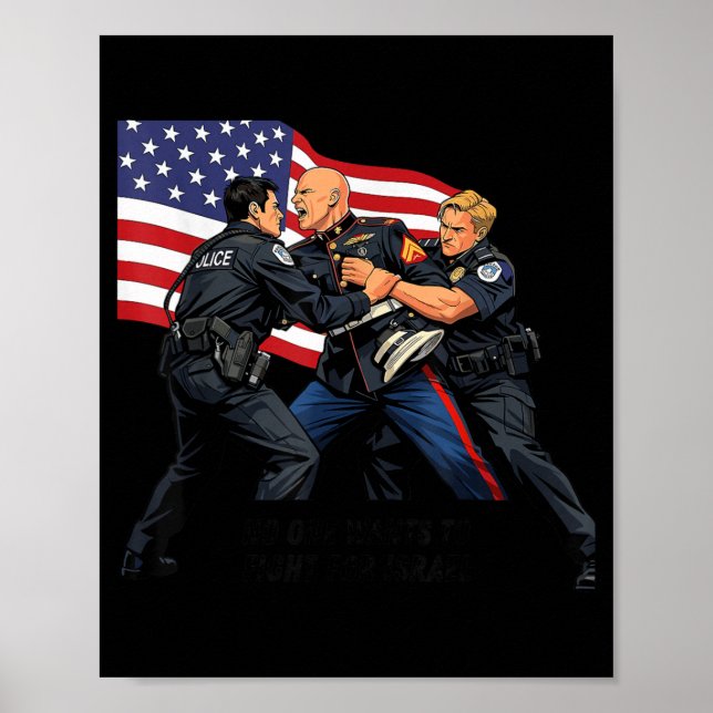 Israel American Flag Statement Poster (Front)