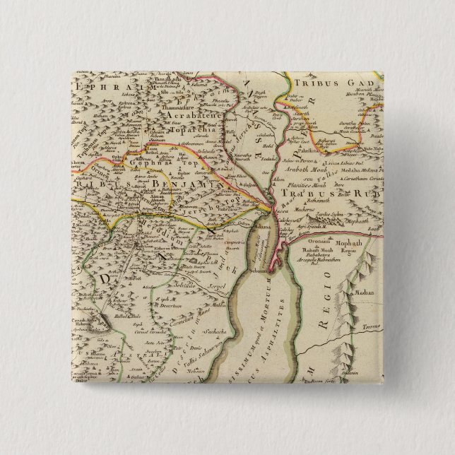 Israel and Palestine 15 Cm Square Badge (Front)