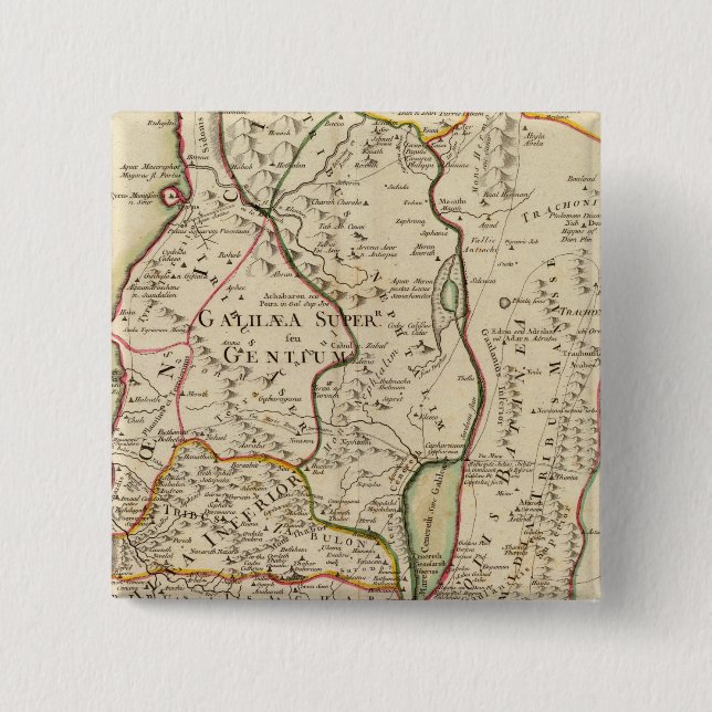 Israel and Palestine 15 Cm Square Badge (Front)