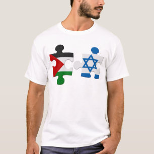 Israel and Palestine Conflict Flag Puzzle T-Shirt
