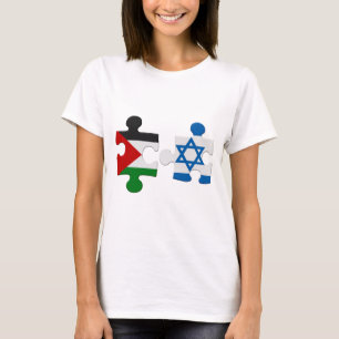 Israel and Palestine Conflict Flag Puzzle T-Shirt