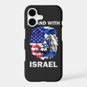 Israel and USA Flag Lion _ I Stand with Israel
