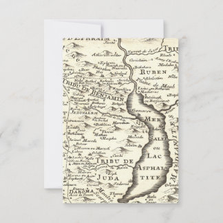Israel Antique Map Bar Mitzvah RSVP Response