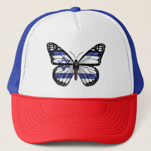 Israel butterfly monarch flag trucker hat