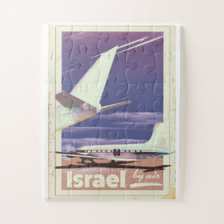 Israel Commercial airliner travel poster Jigsaw Puzzle
