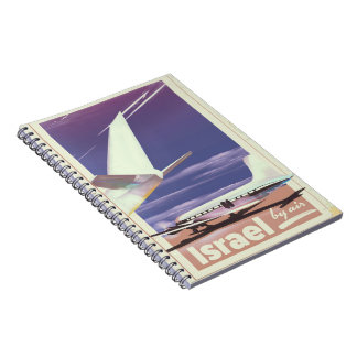 Israel Commercial airliner travel poster Notebook