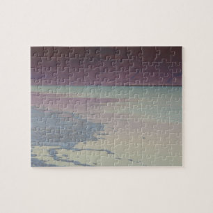 Israel, Dead Sea, Ein Bokek, Dead Sea, dusk Jigsaw Puzzle