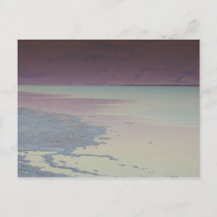 Israel, Dead Sea, Ein Bokek, Dead Sea, dusk Postcard