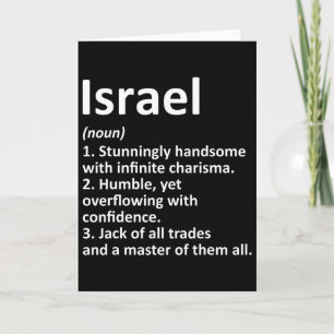Israel Definition Personalised Name Funny Birthday Card