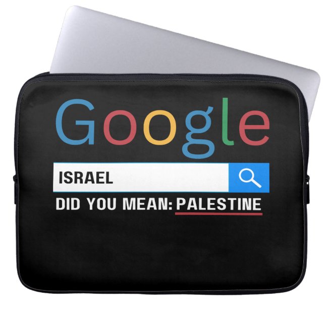 israel did you mean Palestine research graghic tee Laptop Sleeve (Front)