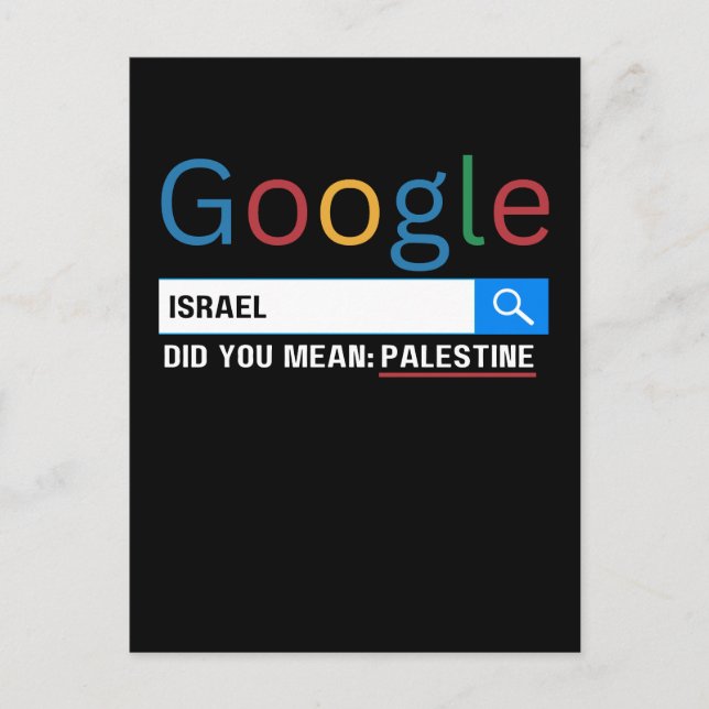 israel did you mean Palestine research graghic tee Postcard (Front)